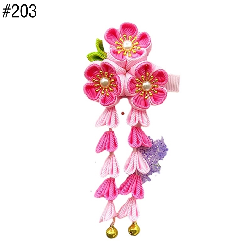 200-206 Women Girl Kimono Traditional Tsumami Kanzashi Hair Clip