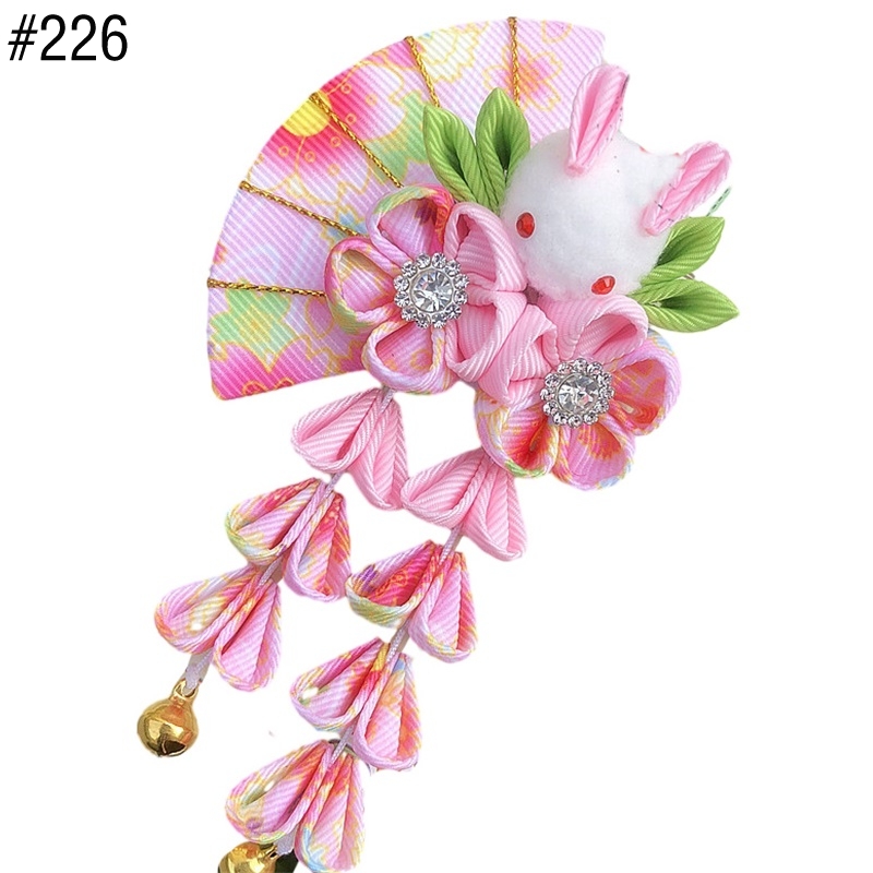226-229 Japanese Hair Clips Kimono Flower HairPin