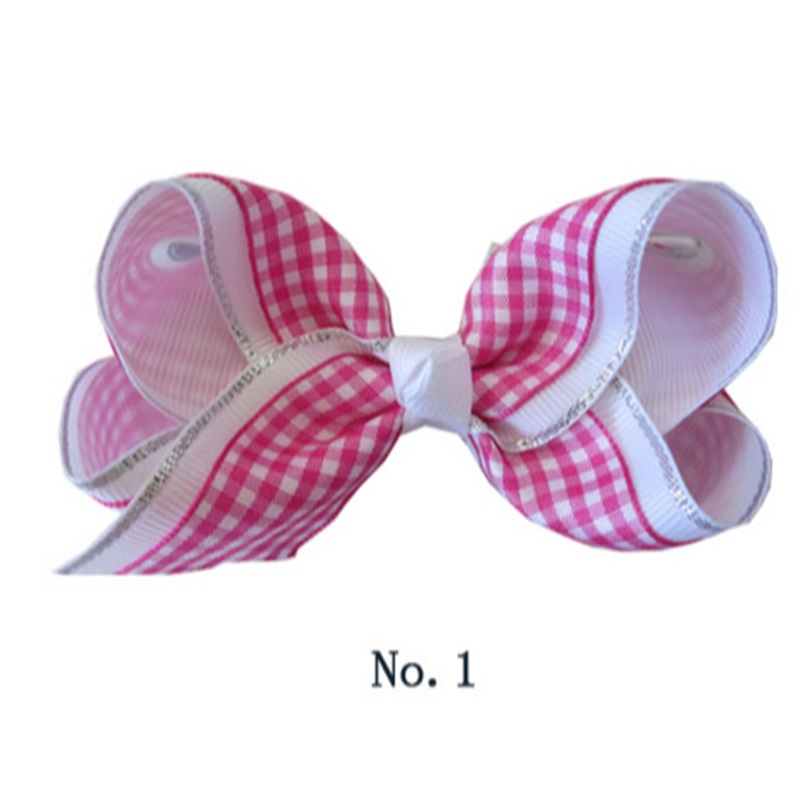4inch layered christmas plaid hair bows gingham bows for toddle