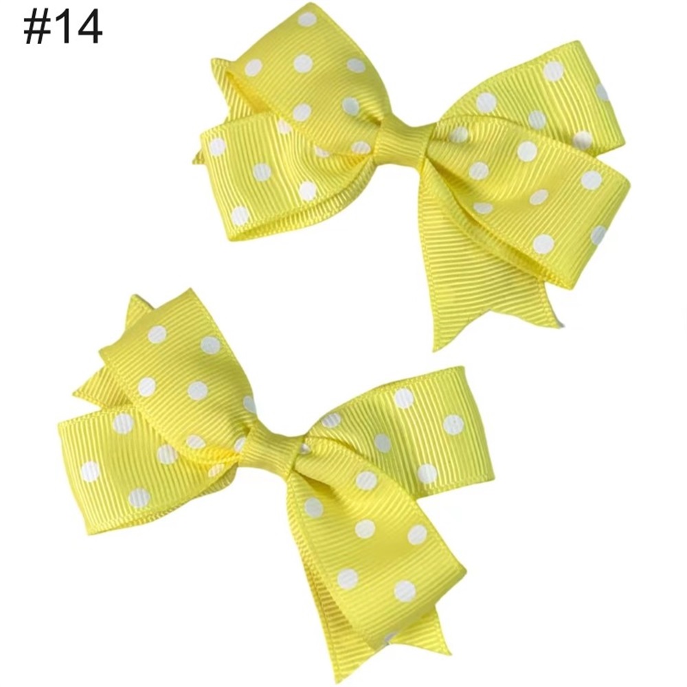 3inch pigtail polka dot hair clips for girl toddle hair clips