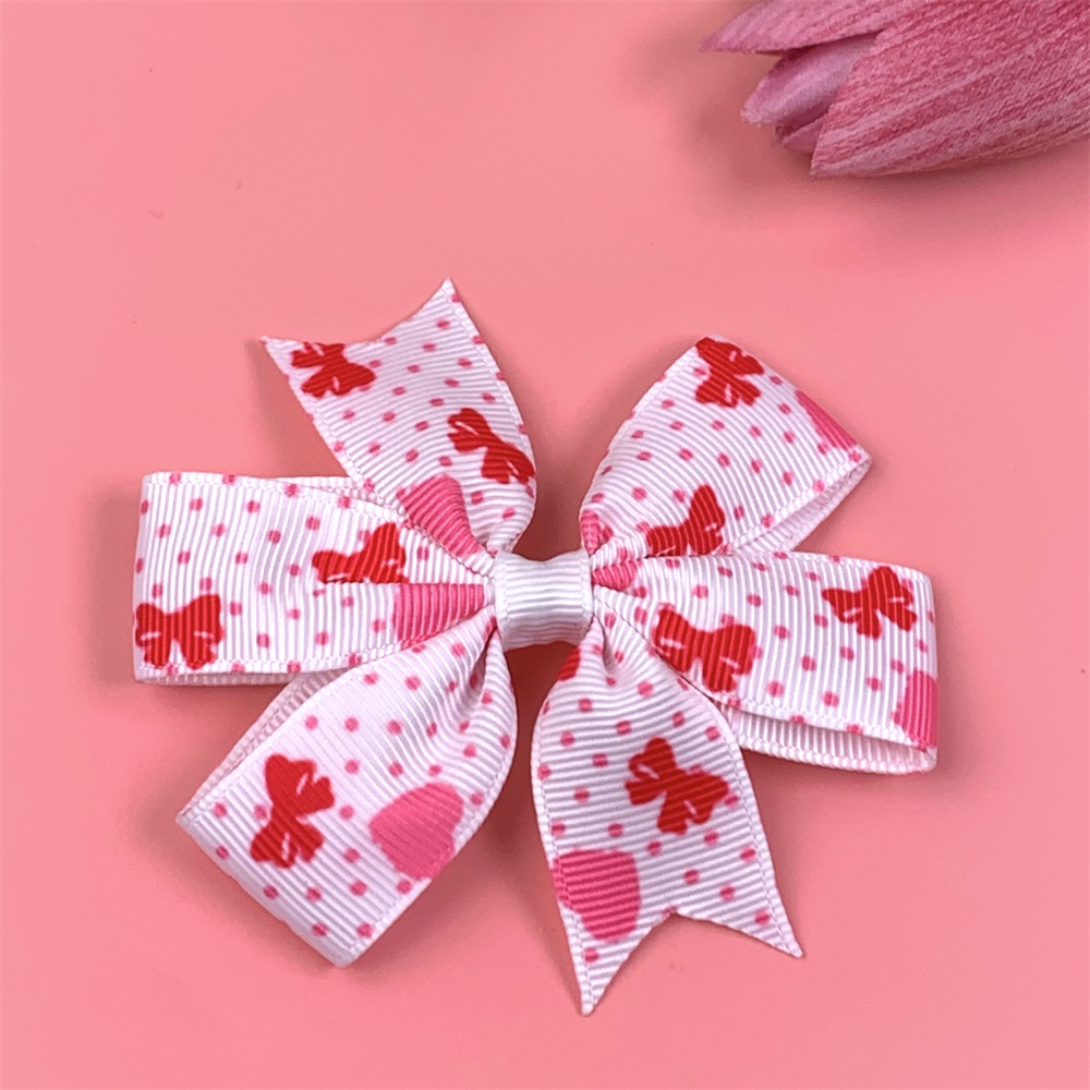 3'' lover heart pinwheel valentine's day boutique hair bows for