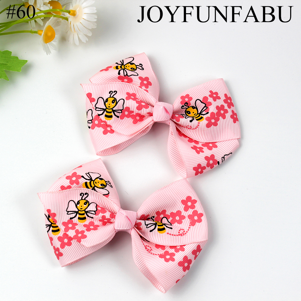 Spring Bees Butterfly Pigtail Hair Clips Flower Accessories Bow