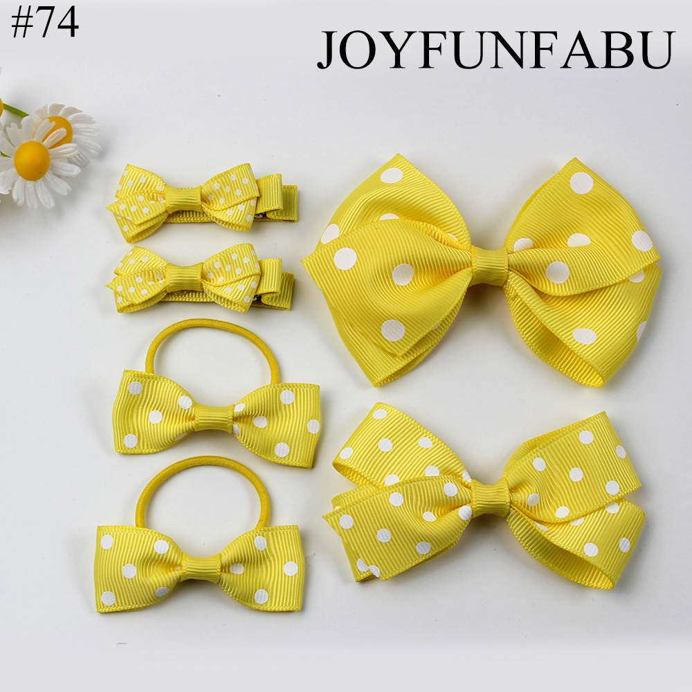 polka dot bow clip for toddle girl kids accessories