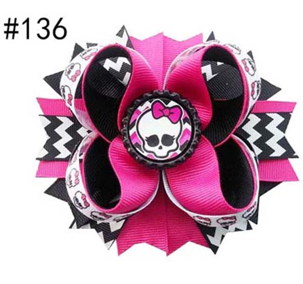 4.5-5.5 '' ghost hair bow inspired hair bows for baby girl big