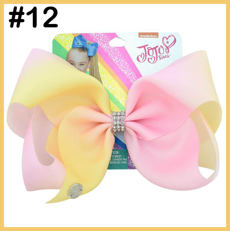 8" Large ombre JoJo Bow With Hair Clip