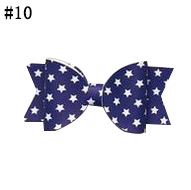 cute baby girls 4th of July glitter hair bows America Indepen