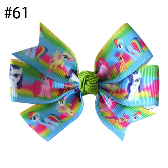 3.25" Hair Bow Clip Unicorn Accessories ribbon hair bows for g