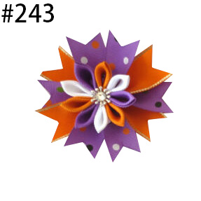 3.5" Fairy ribbon Hair Bow Clip Flower Surprise Halloween