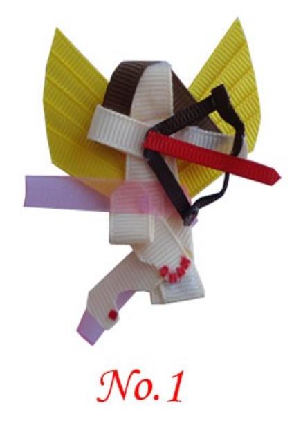 Sculpture hair bows- ANGEL style boutique hair bow girl bug bow