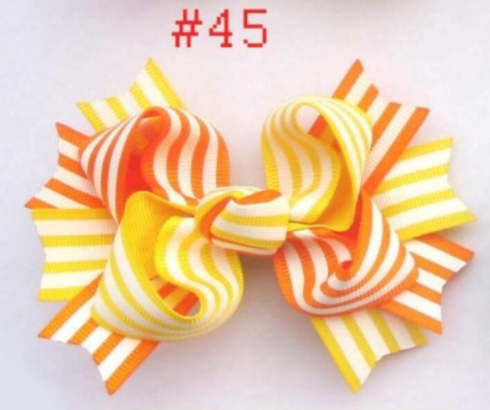 4.5''Girl Boutique hair bows two tone windmill Hair Bows