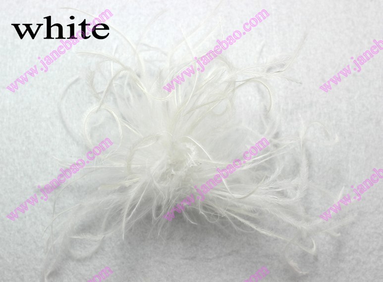 3'' curly feather hair bows