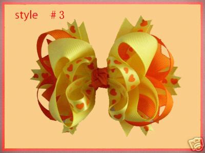 4.5'' funky hair bows for baby hair clips girl boutique hair bow