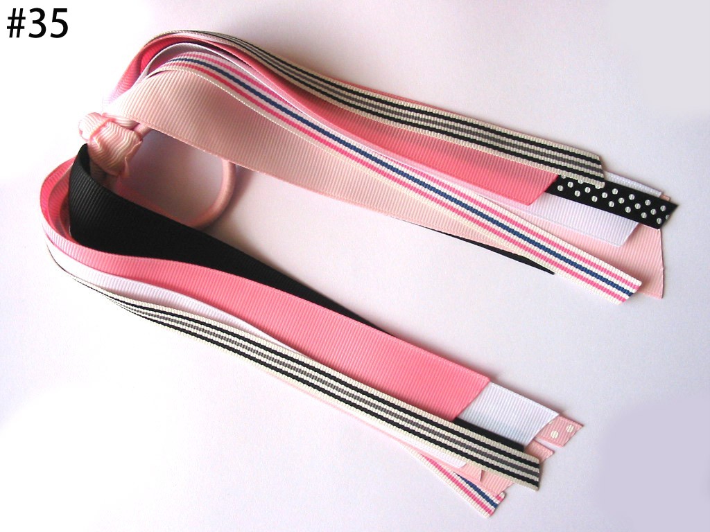 6-7'' long ponytail streamer for girl pony hair ties for girl ha